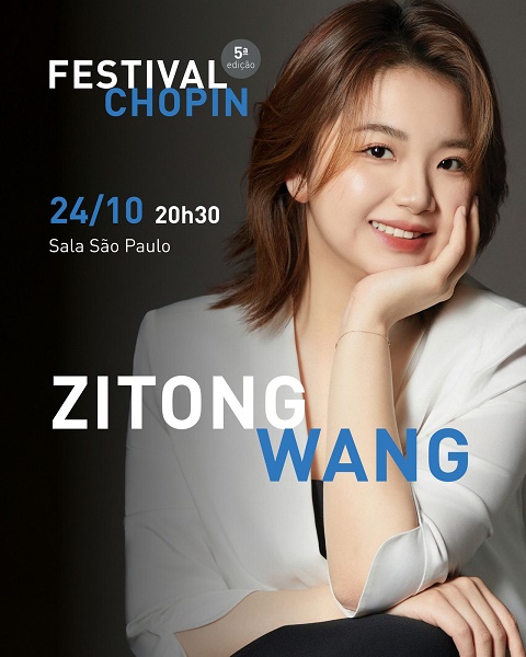 Recital de Zitong Wang no Festival Chopin 2026 na Sala São Paulo